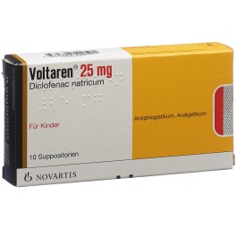 VOLTARENE supp 25 mg enf 10 pce