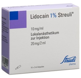 LIDOCAÏNE Streuli 1% 20 mg/2ml 10 amp 2 ml