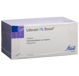 LIDOCAÏNE Streuli 1% 100 mg/10ml 50 amp 10 ml