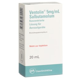 VENTOLIN sol inhal 5 mg/ml 20 ml