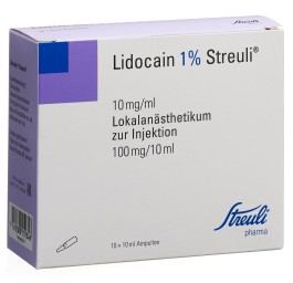 LIDOCAÏNE Streuli 1% 100 mg/10ml 10 amp 10 ml