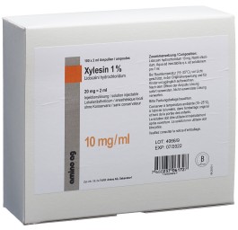 XYLESINE sol inj 20 mg/2ml 100 amp 2 ml