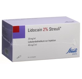 LIDOCAÏNE Streuli 2% 40 mg/2ml 50 amp 2 ml