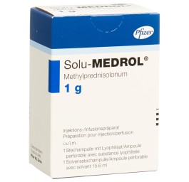 SOLU-MEDROL subst sèche 1 g c solv flac