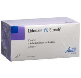 LIDOCAÏNE Streuli 1% 50 mg/5ml 50 amp 5 ml