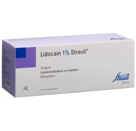 LIDOCAÏNE Streuli 1% 500 mg/50ml 10 flac 50 ml