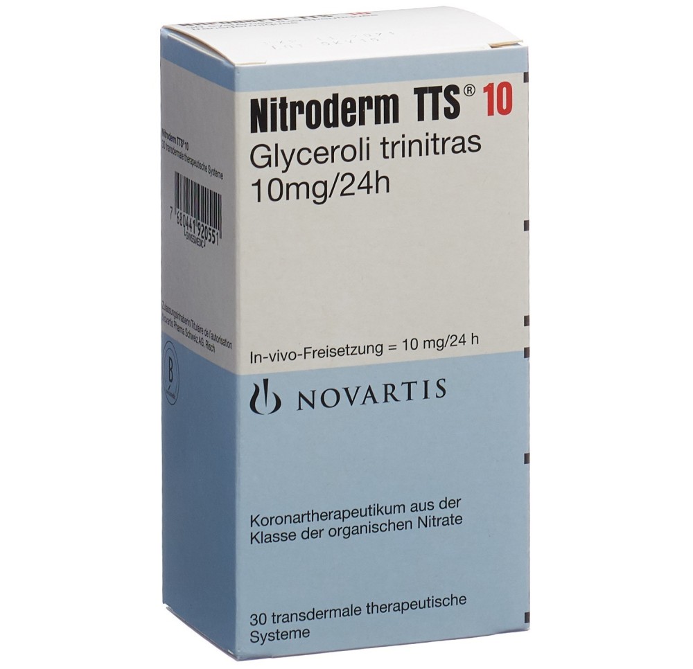 NITRODERM TTS 10 mg/24h sach 30 pce NITRODERM TTS 10 mg/24h sach 30 pce