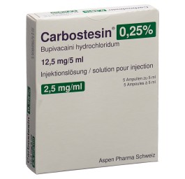 CARBOSTESIN 0.25% sol inj 12.5 mg/5ml 5 amp 5 ml