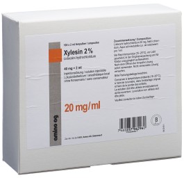 XYLESINE sol inj 40 mg/2ml 100 amp 2 ml