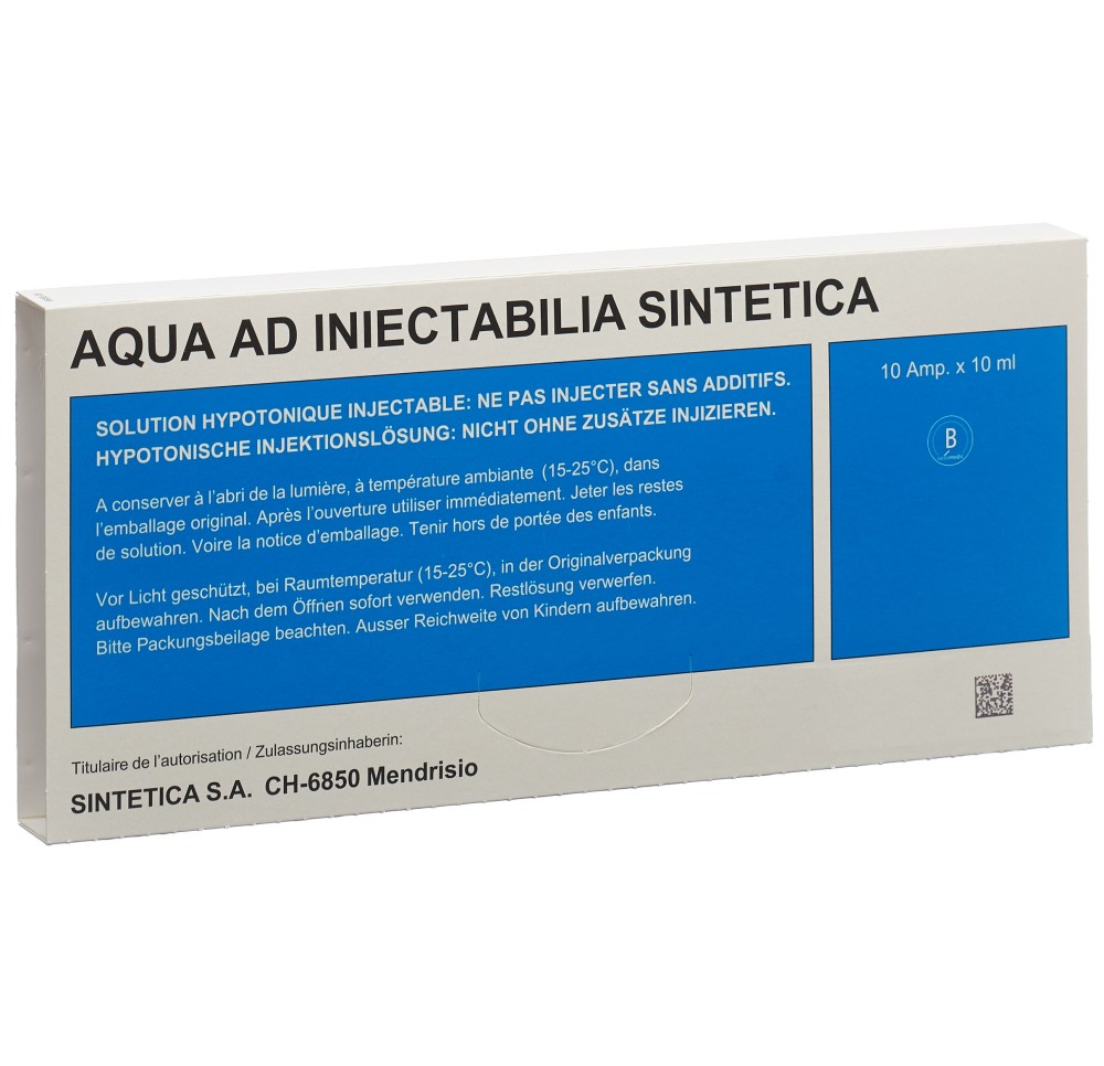 AQUA AD INJ Sintetica sol inj 10ml amp 10 pce AQUA AD INJ Sintetica sol inj 10ml amp 10 pce
