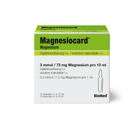 MAGNESIOCARD sol inj 3 mmol/10ml i.v. 10 amp 10 ml