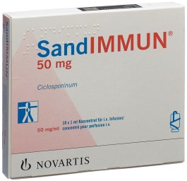 SANDIMMUN conc perf 50 mg/ml 10 amp 1 ml