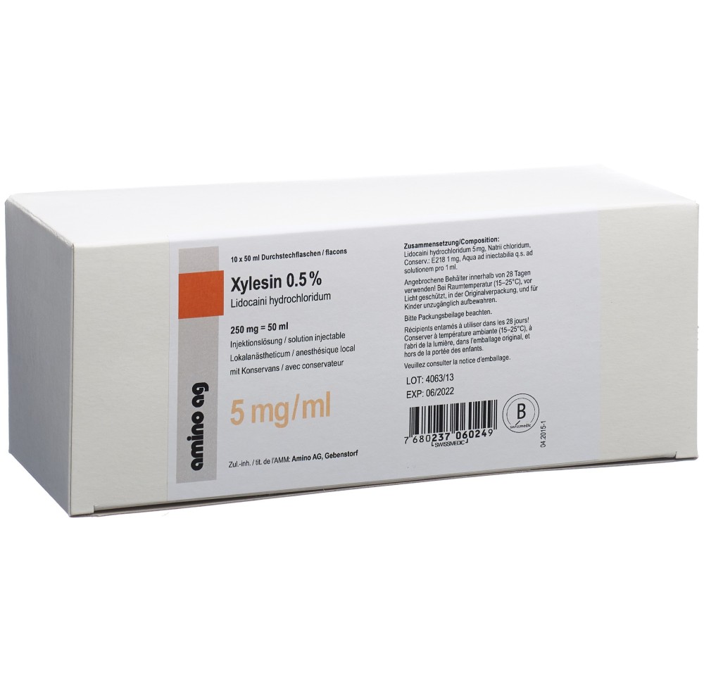 XYLESINE sol inj 250 mg/50ml a cons 10 x 50 ml XYLESINE sol inj 250 mg/50ml a cons 10 x 50 ml