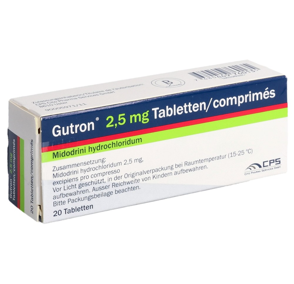 GUTRON cpr 2.5 mg 20 pce GUTRON cpr 2.5 mg 20 pce