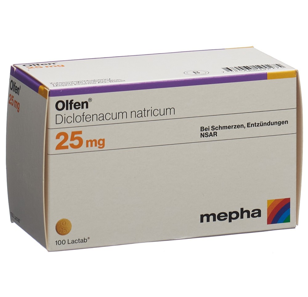 OLFEN Lactab 25 mg 100 pce OLFEN Lactab 25 mg 100 pce