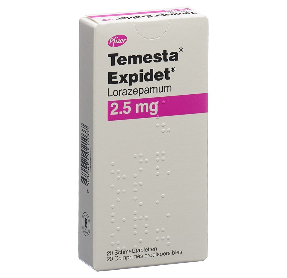 TEMESTA Expidet cpr orodisp 2.5 mg 20 pce TEMESTA Expidet cpr orodisp 2.5 mg 20 pce