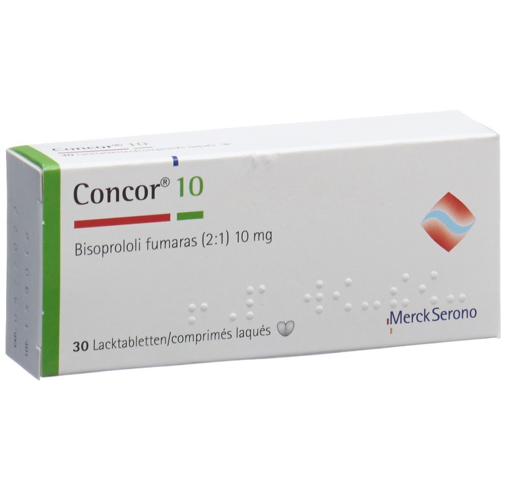 CONCOR cpr pell 10 mg 30 pce CONCOR cpr pell 10 mg 30 pce