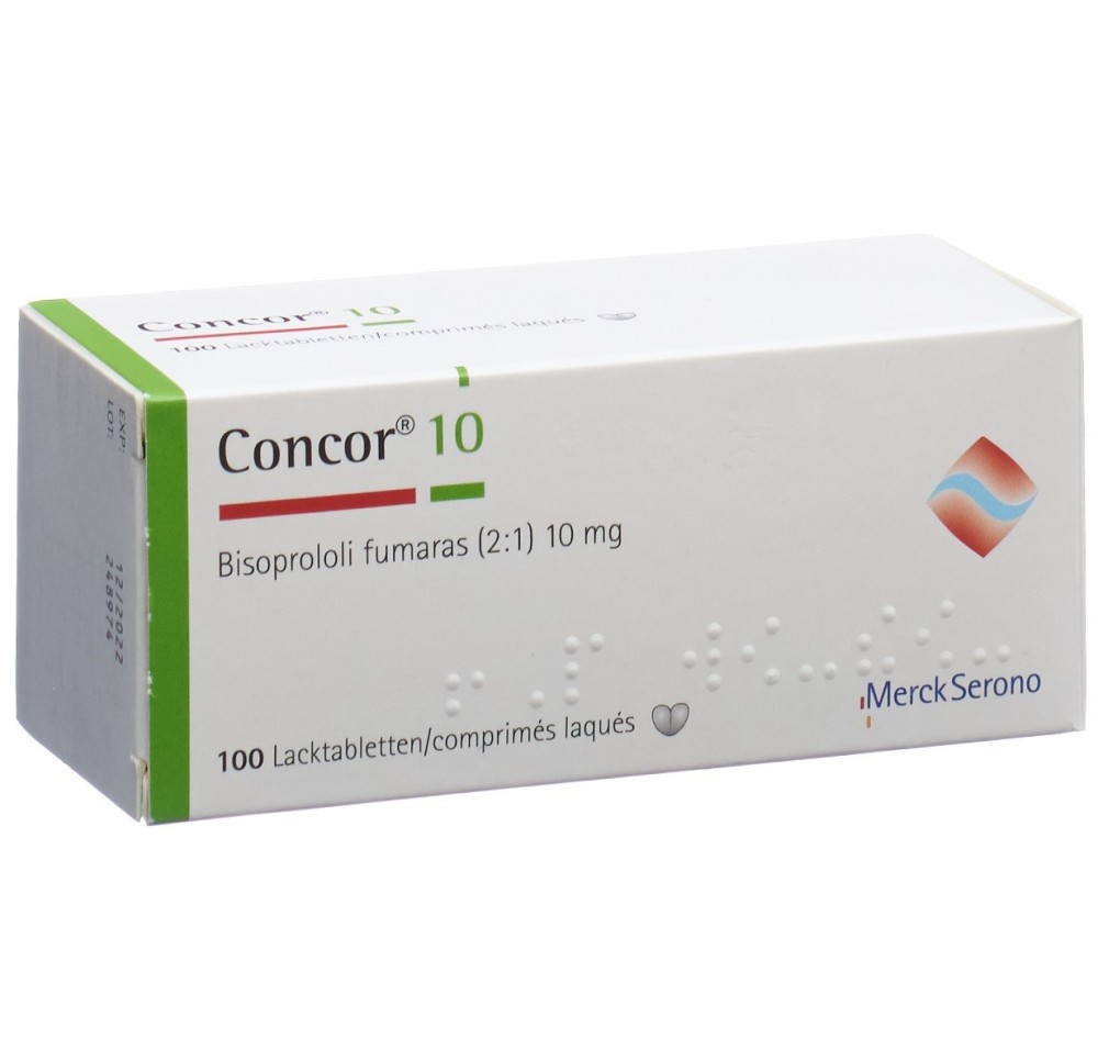 CONCOR cpr pell 10 mg 100 pce CONCOR cpr pell 10 mg 100 pce