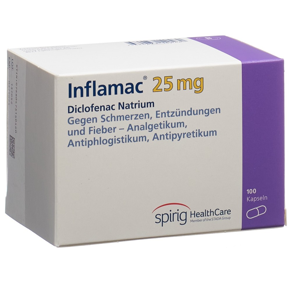INFLAMAC caps 25 mg 100 pce INFLAMAC caps 25 mg 100 pce