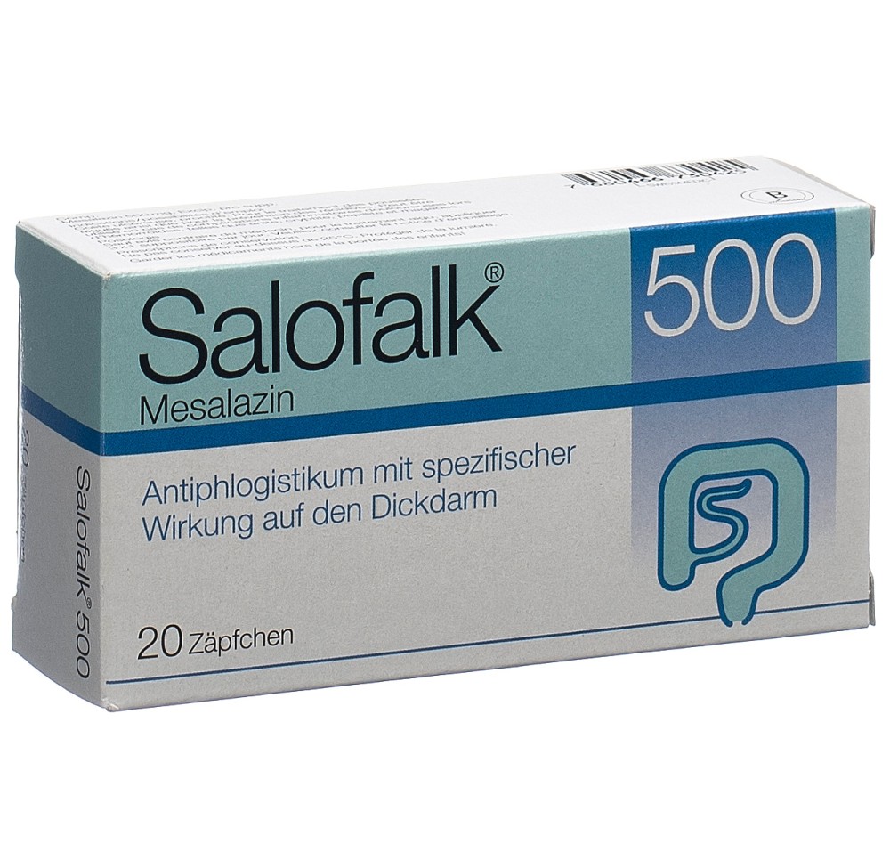 SALOFALK supp 500 mg 20 pce SALOFALK supp 500 mg 20 pce