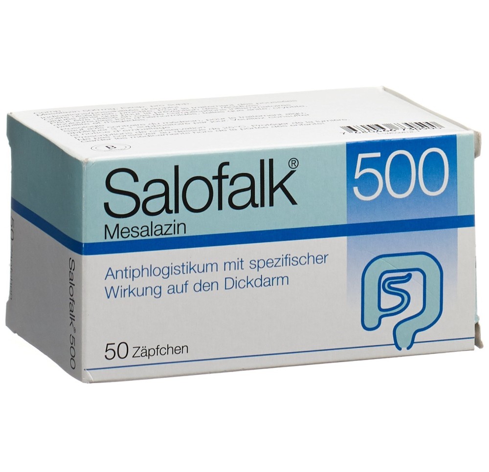 SALOFALK supp 500 mg 50 pce SALOFALK supp 500 mg 50 pce