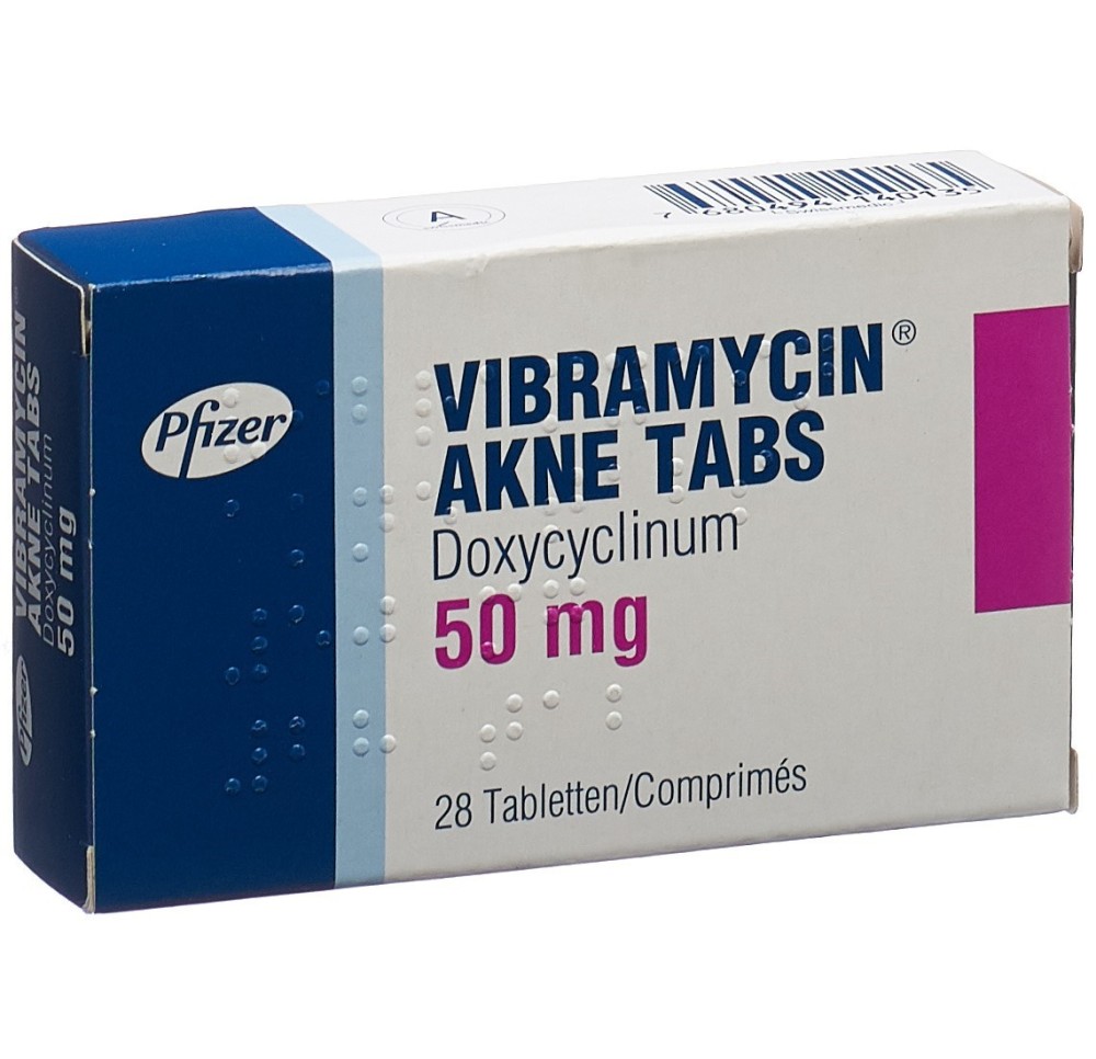 VIBRAMYCINE Acné cpr 50 mg 28 pce VIBRAMYCINE Acné cpr 50 mg 28 pce