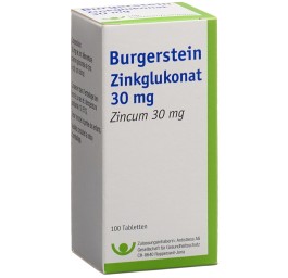 BURGERSTEIN Gluconate de zinc cpr 30 mg 100 pce