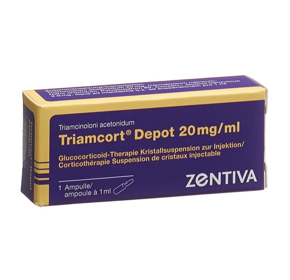 TRIAMCORT Dépôt susp crist 20 mg/ml amp 1 ml TRIAMCORT Dépôt susp crist 20 mg/ml amp 1 ml