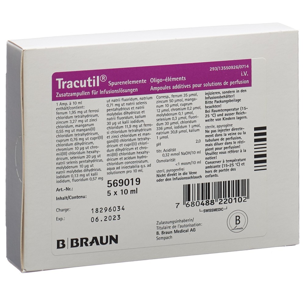 TRACUTIL sol perf 5 amp 10 ml TRACUTIL sol perf 5 amp 10 ml