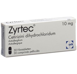 ZYRTEC cpr pell 10 mg 30 pce