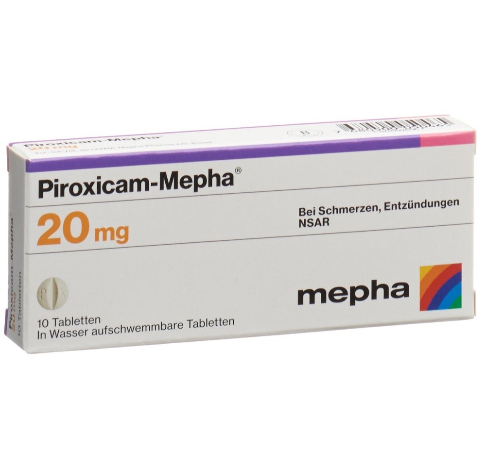 PIROXICAM Mepha cpr 20 mg 10 pce PIROXICAM Mepha cpr 20 mg 10 pce