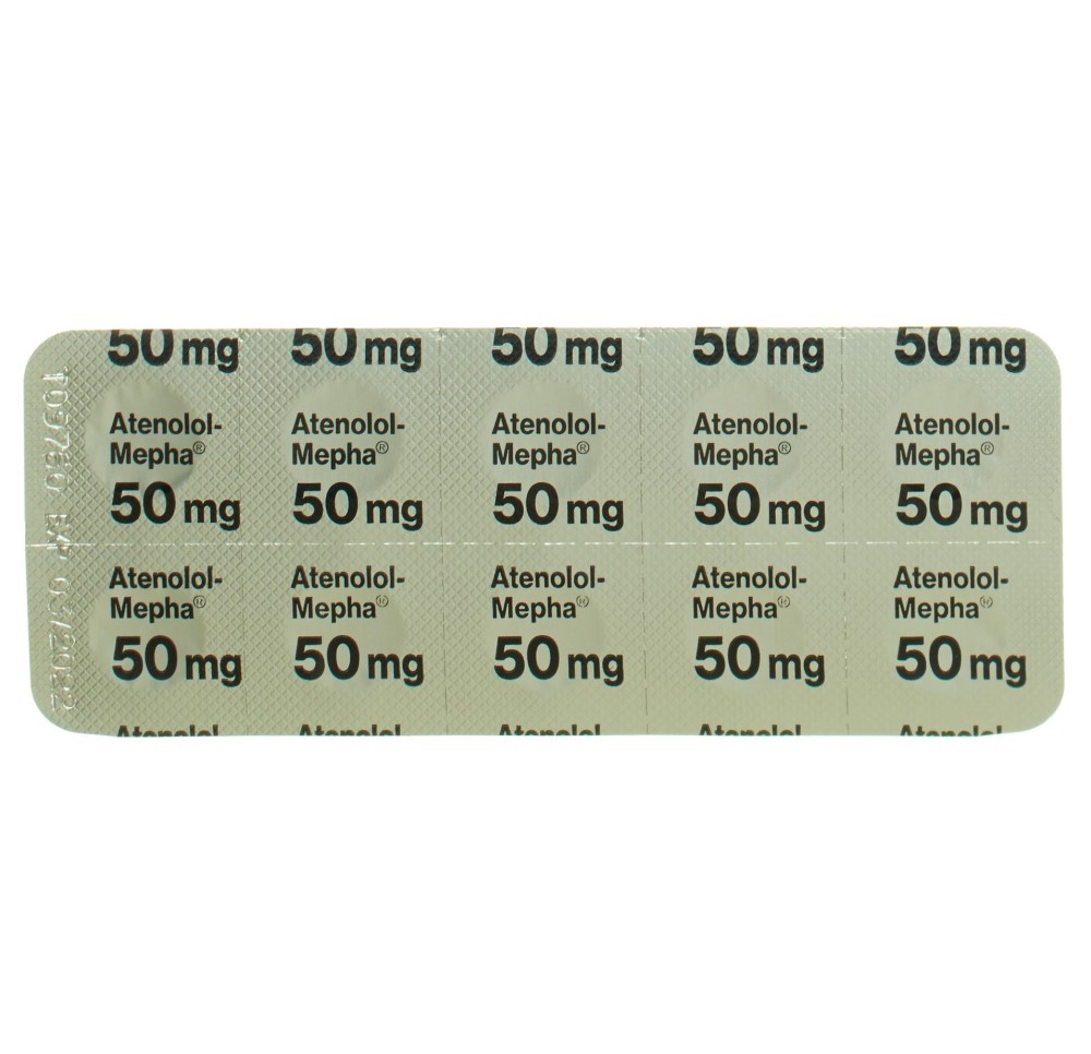 ATENOLOL Mepha Lactab 50 mg 100 pce ATENOLOL Mepha Lactab 50 mg 100 pce