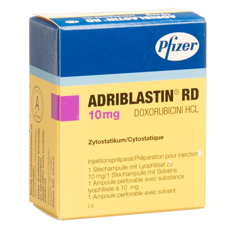 ADRIBLASTIN RD subst sèche 10 mg c solv flac ADRIBLASTIN RD subst sèche 10 mg c solv flac