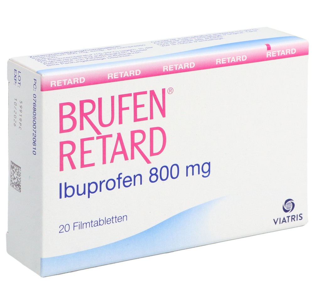 BRUFEN Retard cpr pell ret 800 mg 20 pce BRUFEN Retard cpr pell ret 800 mg 20 pce