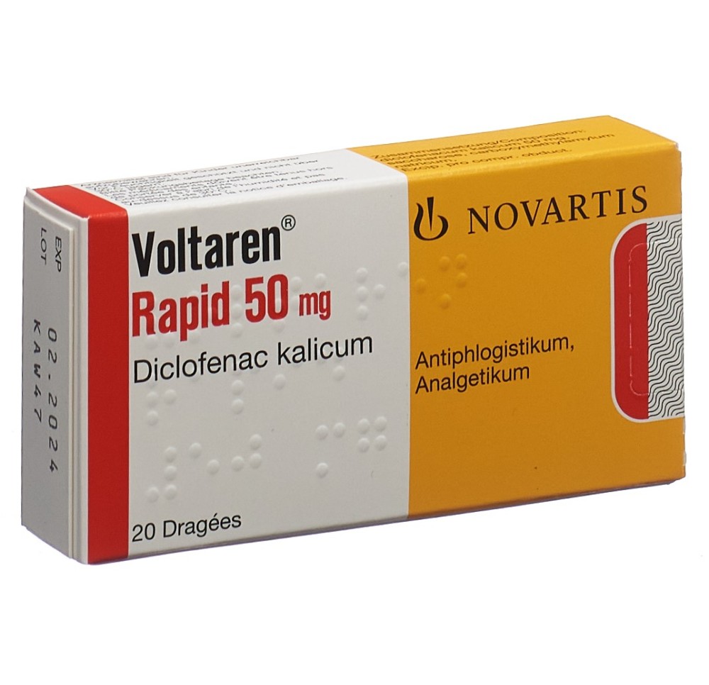VOLTARENE Rapide drag 50 mg 20 pce VOLTARENE Rapide drag 50 mg 20 pce