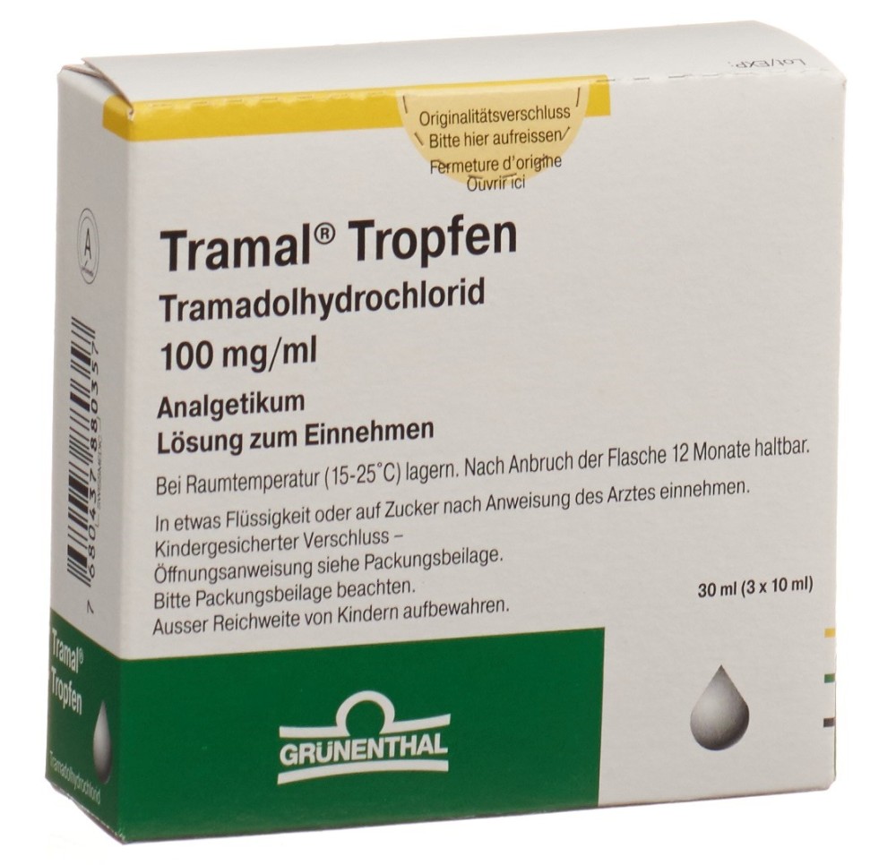 TRAMAL gouttes 100 mg/ml 3 fl 10 ml TRAMAL gouttes 100 mg/ml 3 fl 10 ml