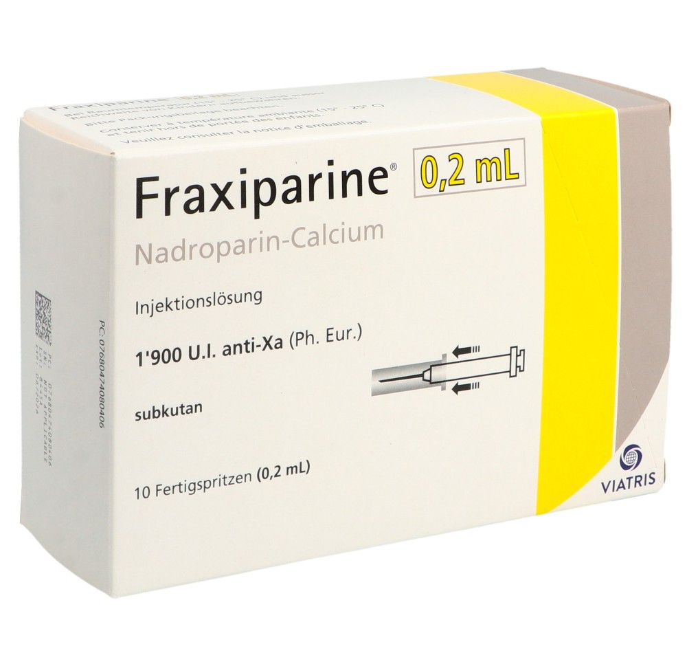 FRAXIPARINE 0.2 ml sol inj 10 ser pré 0.2 ml