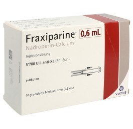 FRAXIPARINE 0.6 ml sol inj 10 ser pré 0.6 ml