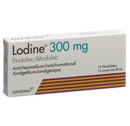 LODINE cpr pell 300 mg 10 pce