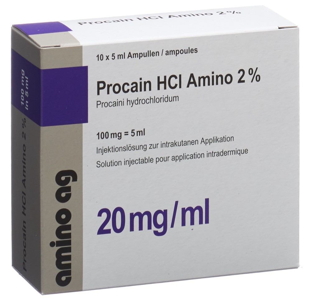 PROCAINE HCL Amino 100 mg/5ml 10 amp 5 ml PROCAINE HCL Amino 100 mg/5ml 10 amp 5 ml