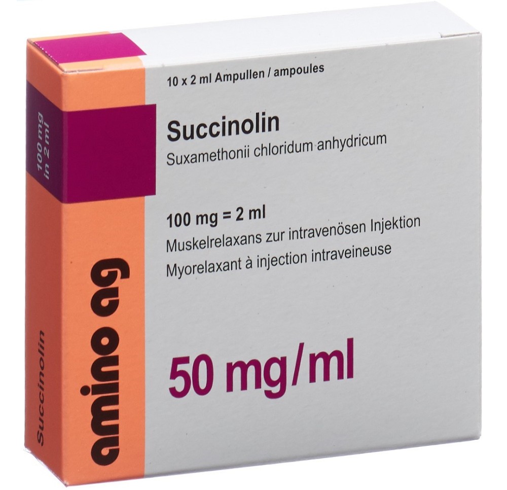 SUCCINOLIN sol inj 100 mg/2ml 10 amp 2 ml