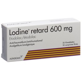 LODINE retard cpr pell ret 600 mg 30 pce