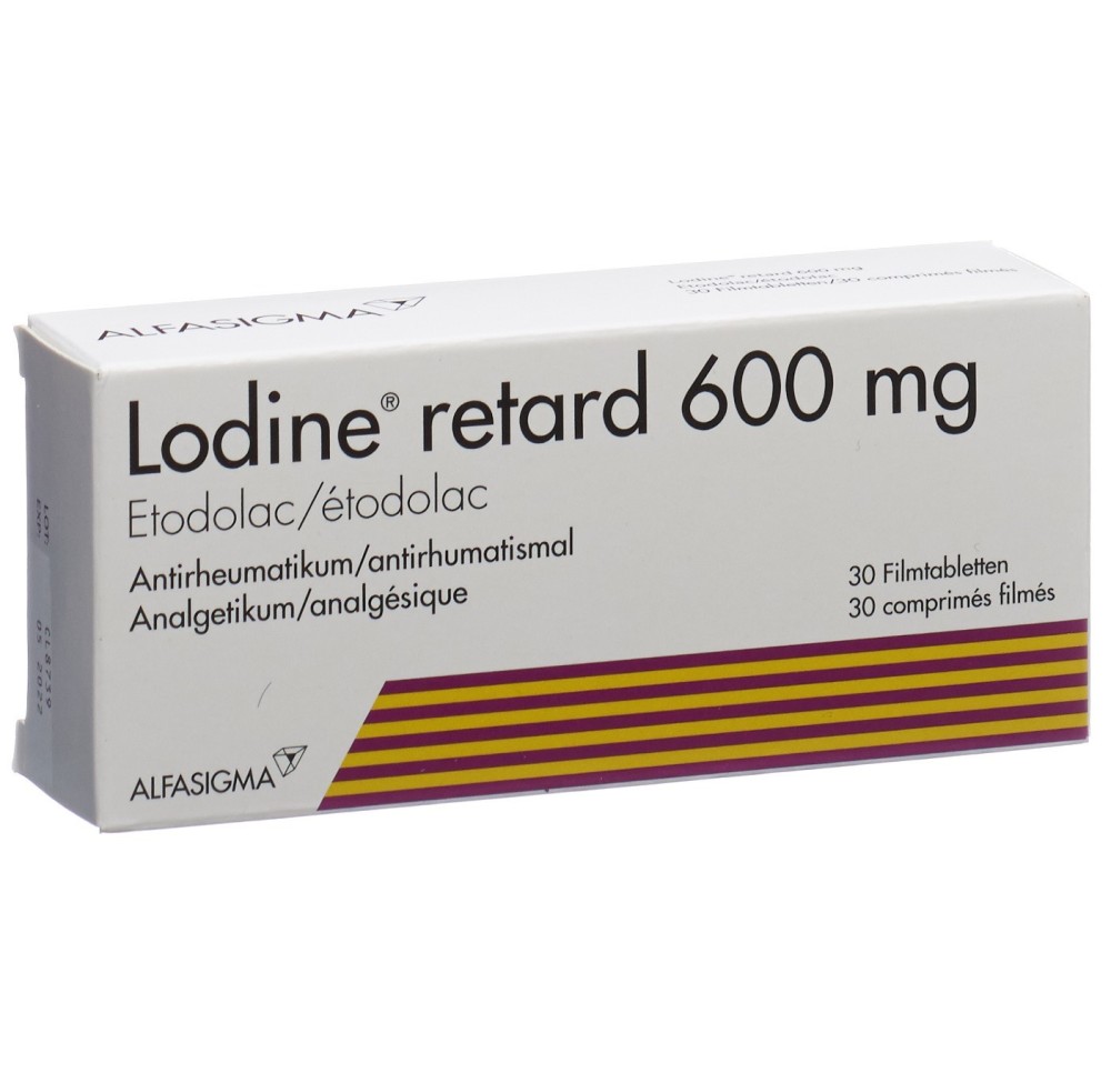 LODINE retard cpr pell ret 600 mg 30 pce LODINE retard cpr pell ret 600 mg 30 pce