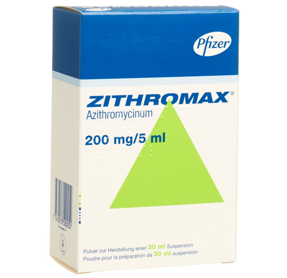 ZITHROMAX pdr 200 mg/5ml pour susp fl 30 ml ZITHROMAX pdr 200 mg/5ml pour susp fl 30 ml