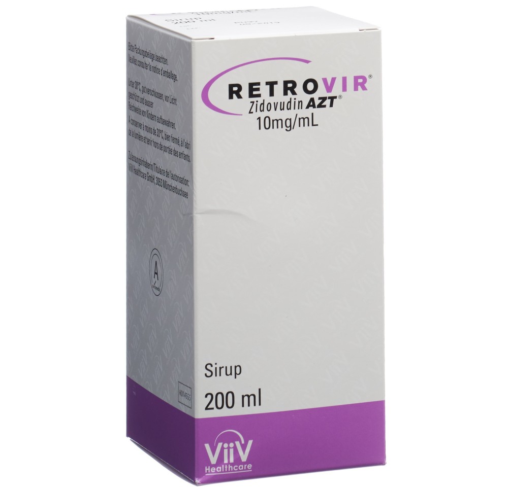 RETROVIR AZT sirop 10 mg/ml fl 200 ml