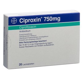 CIPROXINE cpr pell 750 mg 20 pce