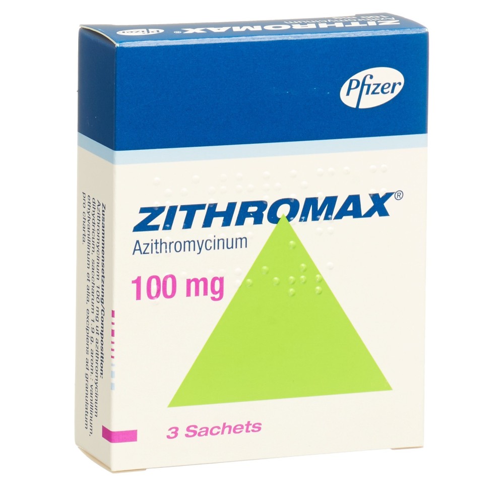 ZITHROMAX gran 100 mg sach 3 pce ZITHROMAX gran 100 mg sach 3 pce