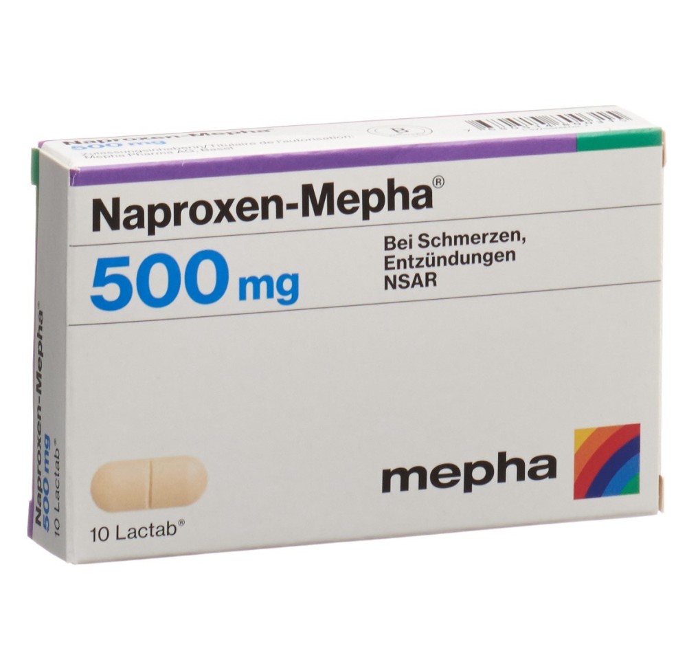 NAPROXEN Mepha Lactab 500 mg 10 pce NAPROXEN Mepha Lactab 500 mg 10 pce