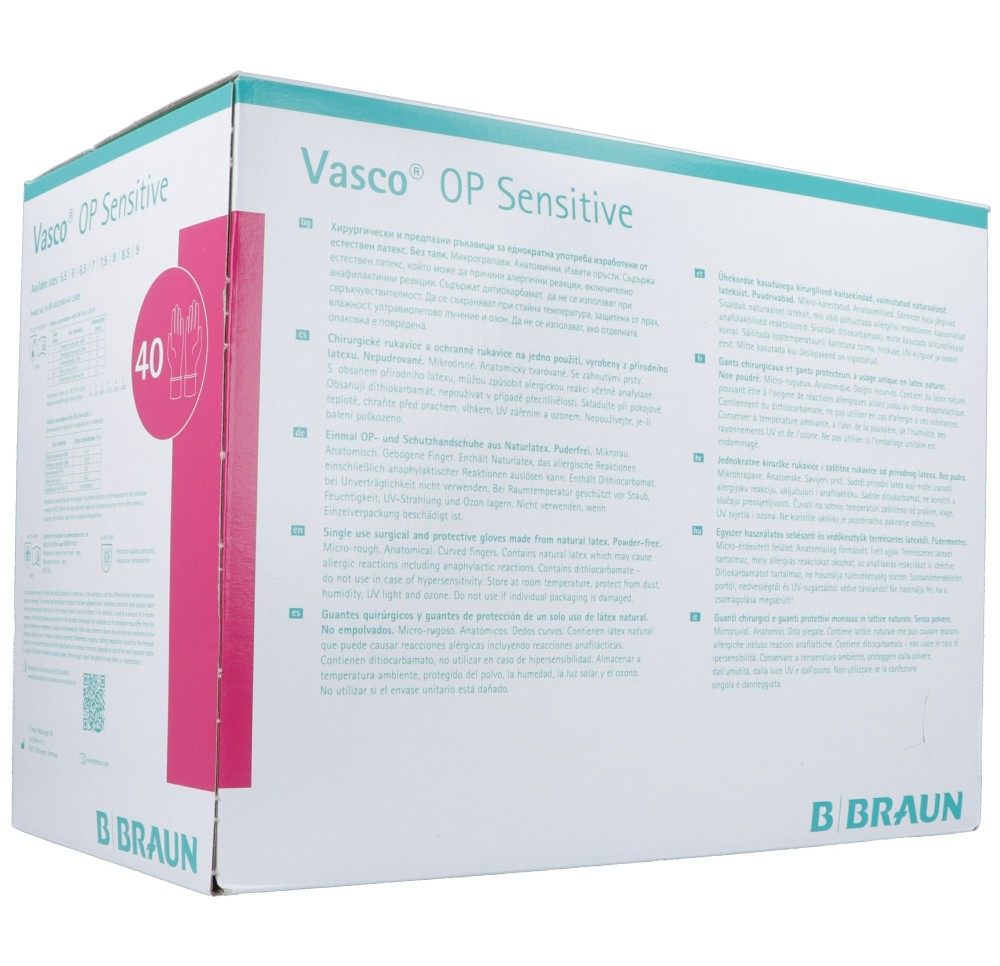 VASCO OP SENSITIVE gant Gr6.0 stérile lat 40 paire