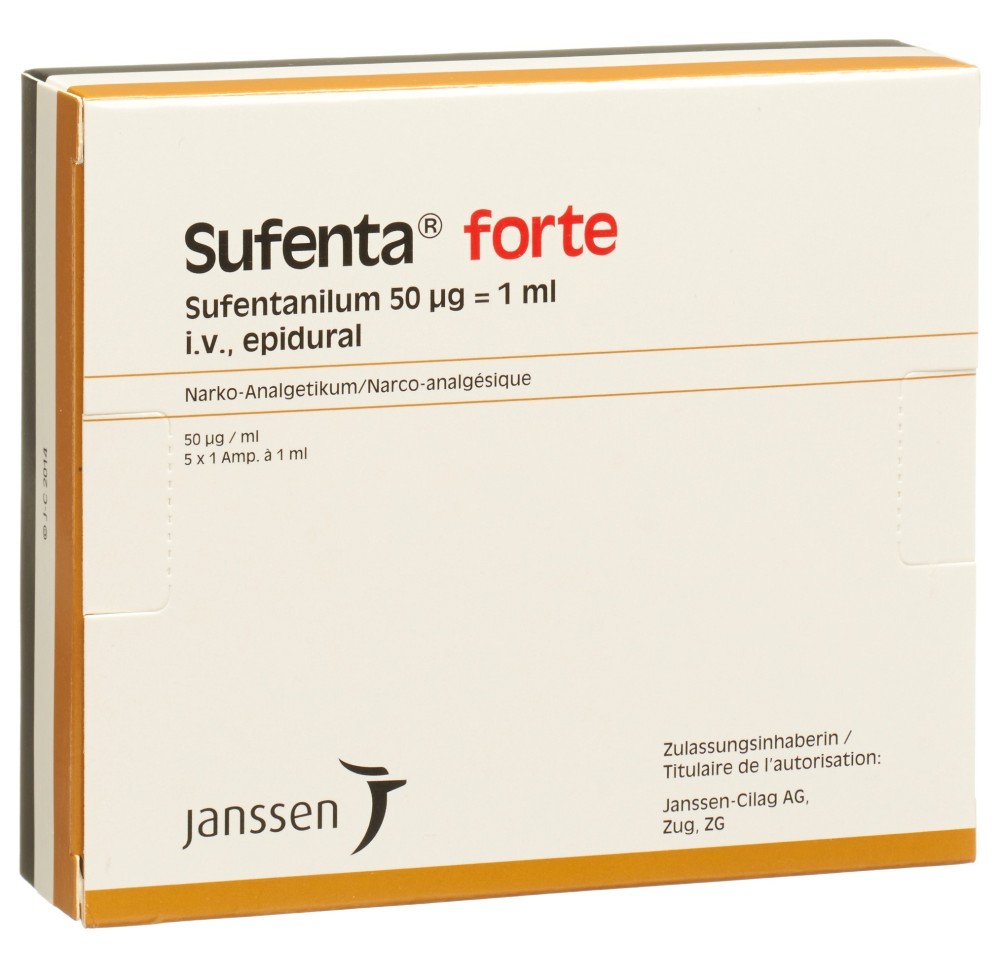SUFENTA forte sol inj 50 mcg/ml 5 amp 1 ml
